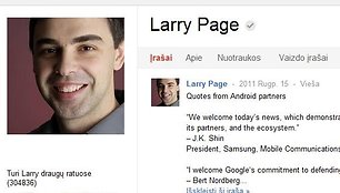 Paskutinis viešas „Google“ vadovo Larry Page‘o įrašas socialiniame tinkle „Google+“ buvo paskelbtas daugiau nei prieš mėnesį. 