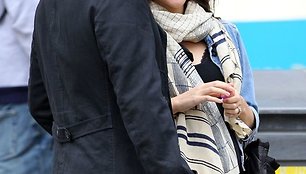 Aktorius Davidas Schwimmeris su žmona, fotografe Zoe Buckman.