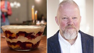 Vytaras Radzevičius ir jo ruo&scaron;tas desertas &bdquo;English trifle&ldquo;