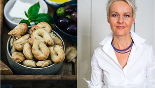 Nida Degutienė ir jos kepti itališki sausainiai „taralli“