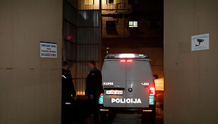 Policijos ma&scaron;ina tardymo izoliatoriaus kieme
