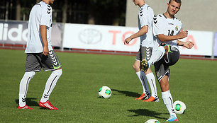 Lietuvos jaunimo (U-19) vaikinų futbolo rinktinės treniruotė