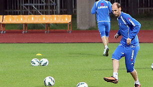Bosnijos ir Hercegovinos futbolininkų treniruotė