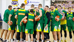 Lietuvos vyrų krep&scaron;inio rinktinės treniruotė
