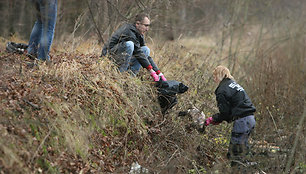 Pirminiais duomenimis, griovyje rasta apie 20 apirusių šunų kūnų