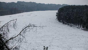 Škėvonių atodanga žiemą