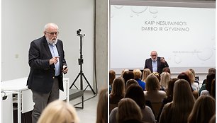 Prof. Eugenijus Laurinaitis paskaitoje Kauno kolegijoje