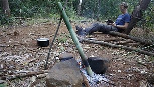 Baklažanų sriuba bambukiniame puode