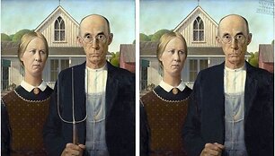 American Gothic paveikslas ir koreguota jo versija