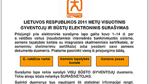 Elektroninio surašymo sistemoje per pirmąsias dvi dienas duomenis apie save pateikė apie 85 tūkst. Lietuvos gyventojų.