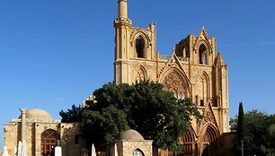 Bažnyčia Famagustoje.  Anksčiau buvo &Scaron;v. Nikolajaus cerkvė, dabar - Mustafa Pa&scaron;os mečetė