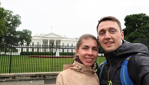 Trumpa stotelė prie&scaron; Majamį: Au&scaron;rinė ir Gediminas Va&scaron;ingtone