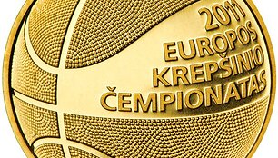 Kolekcinėse monetose įamžintas &scaron;į rudenį Lietuvoje vyksiantis Europos vyrų krep&scaron;inio čempionatas. 