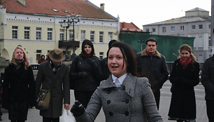 Savaitgalį Klaipėdos savivaldybėje susirinkę jaunuoliai imitavo tarybos darbą.