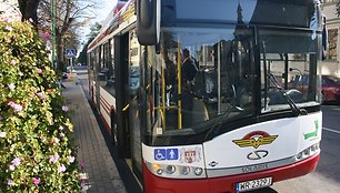 Klaipėdoje išbandytas lenkų ekologiškas autobusas. 