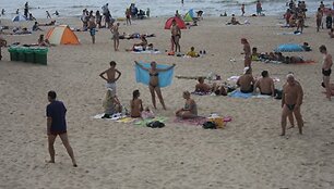&Scaron;ią vasarą Palangos paplūdimiai gerokai praplatinti. Tam prireikė maždaug 130 tūkst. kub. m smėlio. 