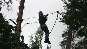 Klaipėdoje baigiama įrengti laipynių parką.