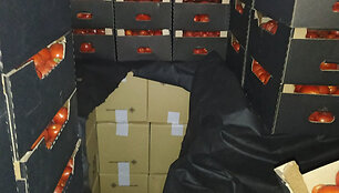 Tarp pomidorų paslėpta kontrabanda