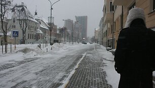 Klaipėdoje savaitgalį gerokai prisnigo ir pripustė