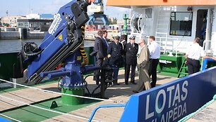 Klaipėdos uosto direkcija įsigijo naują gylių matavimo laivą &bdquo;Lotas&ldquo;. 