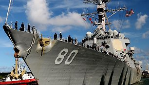 Į Klaipėdos uostą atvyko JAV „Arleigh Burke“ klasės raketinis kovos karo laivas USS Roosevelt (DDG 80).