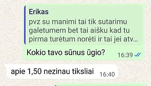 Vyro žinutės mergaitei