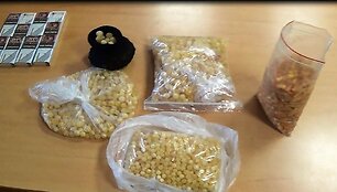 Nidos kelio poste sulaikytas apdorotas gintarą