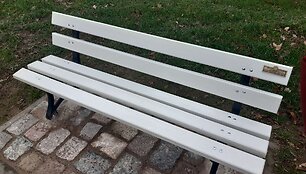Vardiniai suoliukai Kretingoje
