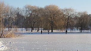 Specialistų teigimu, ledas dar nesaugus.