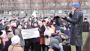 Į mitingą Klaipėdoje atvyko ir judėjimo pirmininkas Kęstutis Čilinskas. 