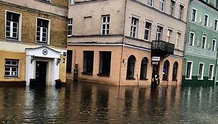 Paskendęs Klaipėdos senamiestis.