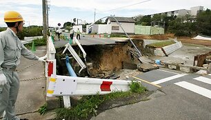 Dėl taifūno Japonijoje at&scaron;aukiami lėktuvų skrydžiai 