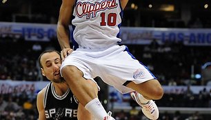 „Clippers“ ir „Spurs“ rungtynių akimirkos