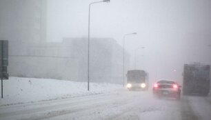 Klaipėdoje stipriai pasnigo