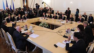 Susitikime vyksta Rusijos URM svečių namuose Maskvoje