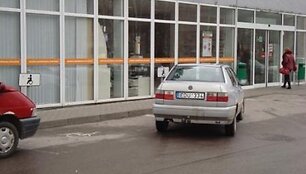 Pažeidimas užfiksuotas Marijampolėje (prie &bdquo;Norfos&ldquo; parduotuvės)
