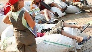 Lankytojai domėjosi pateikiama informacija apie nykstančią gamtos įvairovę ir klimato kaitą