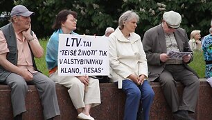 Mitingo Klaipėdoje akimirkos