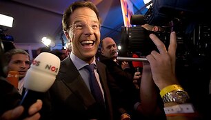 Nyderlandų premjero Marko Rutte džiaugsmas