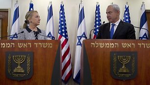 Hillary Clinton ir Benjaminas Netanjahu