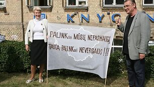 &bdquo;Iki&ldquo; profsąjungos piketo prie Vokietijos ambasados akimirkos