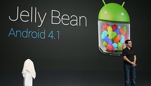 Operacinės sistemos &bdquo;Android 4.1&ldquo; (&bdquo;Jelly Bean&ldquo;) pristatymo akimirka
