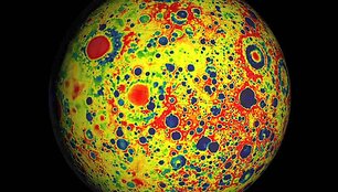 Mėnulio gravitacijos žemėlapis
