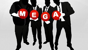 Failų saugyklos &bdquo;Mega&ldquo; įkūrėjų siluetai
