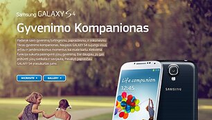 &bdquo;Samsung&ldquo; svetainėje naujasis &bdquo;Galaxy S4&ldquo; pristatomas tekstais, kuriuose apstu klaidų. 