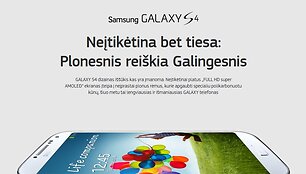 &bdquo;Samsung&ldquo; svetainėje naujasis &bdquo;Galaxy S4&ldquo; pristatomas tekstais, kuriuose apstu klaidų. 