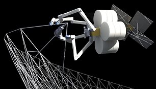 &bdquo;SpiderFab&ldquo; projekto organizatoriai tikisi sukurti technologiją, kuri leis pana&scaron;iems į vorus robotams kosminius laivus &bdquo;spausdinti&ldquo; tiesiog kosmose. 