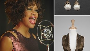 Šie Whitney Houston auskarai ir liemenė bus parduodami aukcione.