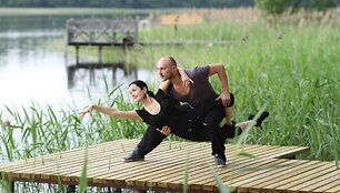 Donatas Baumila-Dūnis su &scaron;okių partnere Rasa Židonyte
