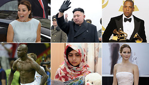 Hercogienė Catherine, Kim Jong Unas, Jay Z, Mario Balotelli, Malala Yousafzai ir Jennifer Lawrence